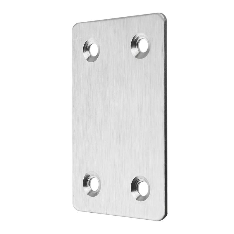 TOPPROS Pack of 20 Flat Metal Straight Brace Bracket 0.06inch Thickness Metal Flat Straight Mending Plates Fixing Corner Brace  2.4inch x 1.5 inch - Image 3